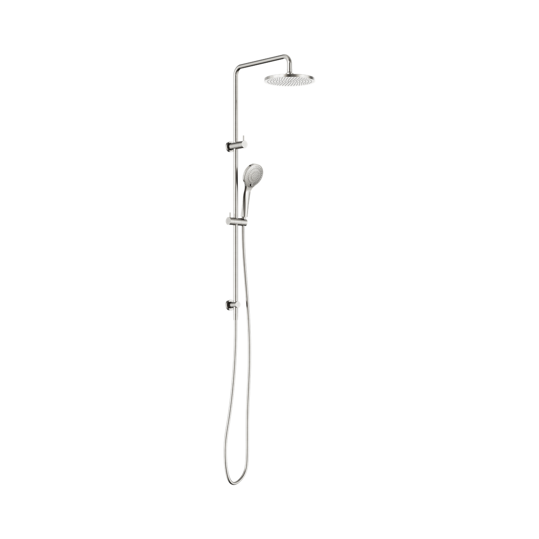 Nero Round Twin Shower With Air Shower I - Brushed Nickel