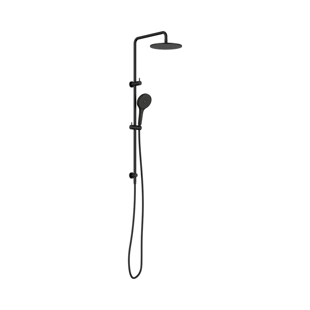 Nero Round Twin Shower With Air Shower II - Matte Black