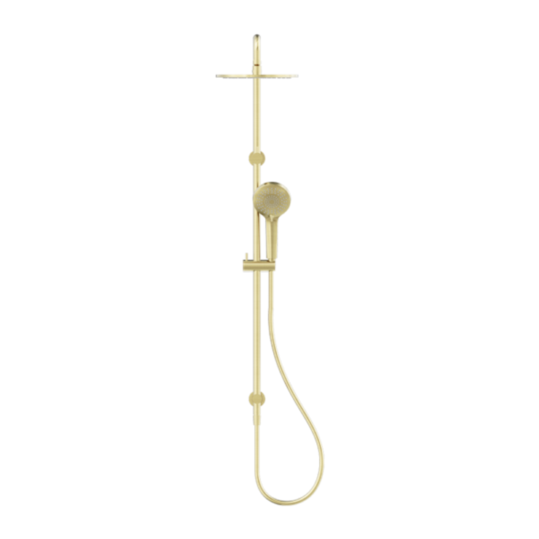 Nero Round Twin Shower - Brushed Gold