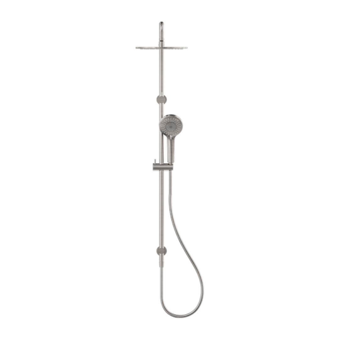 Nero Round Twin Shower - Brushed Nickel
