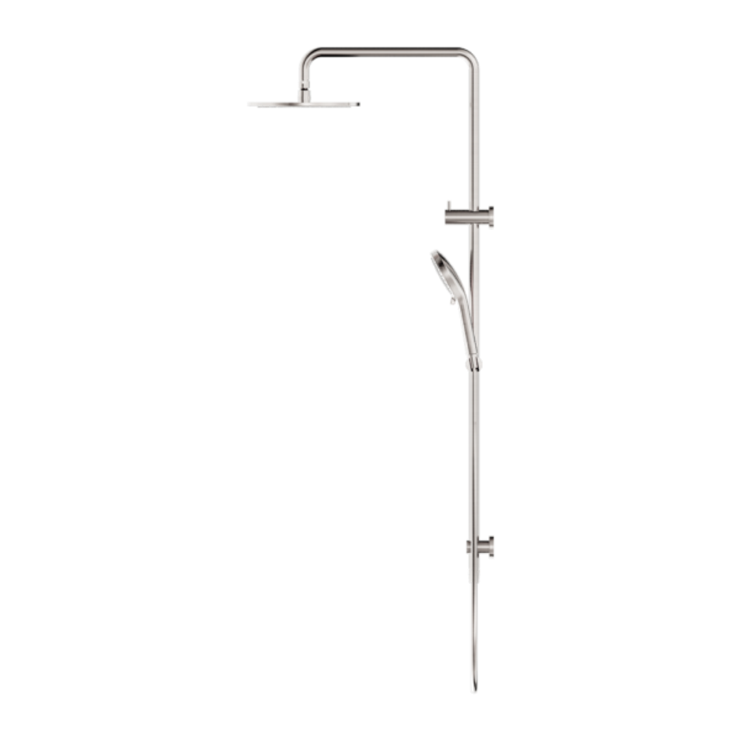 Nero Round Twin Shower - Brushed Nickel