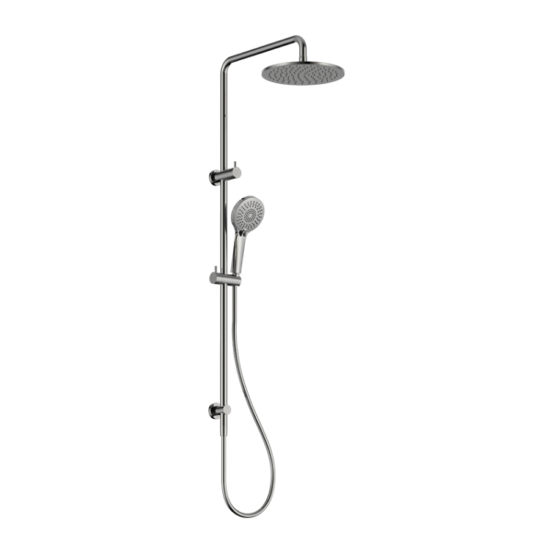 Nero Round Twin Shower - Chrome