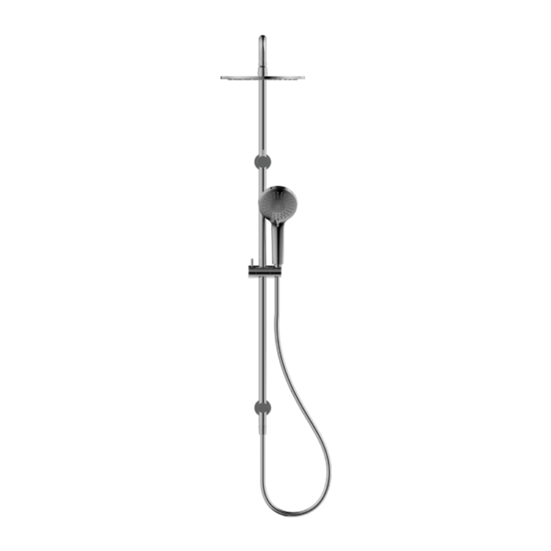Nero Round Twin Shower - Chrome