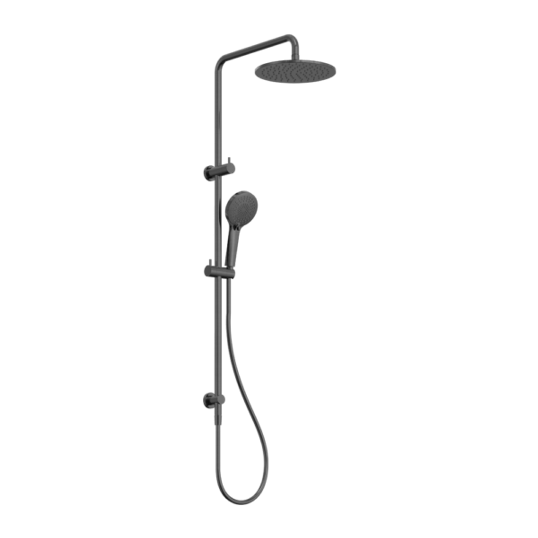 Nero Round Twin Shower - Gunmetal