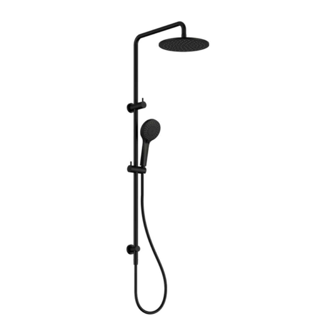 Nero Round Twin Shower - Matte Black