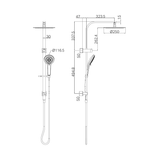 Bianca Twin Nero Shower - Chrome
