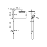 Nero Bianca New Shower Set - Gunmetal