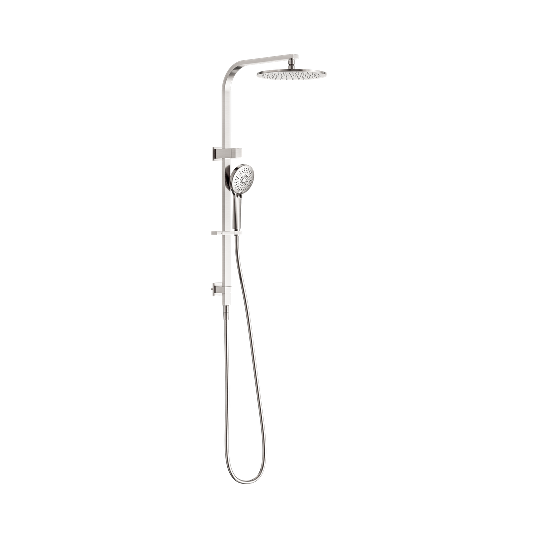 Bianca Twin  Nero Shower - Brushed Nickel