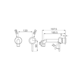 Nero Dolce Wall Basin/Bath Mixer Separate Back Plate Trim Kits Only - Brushed Gold