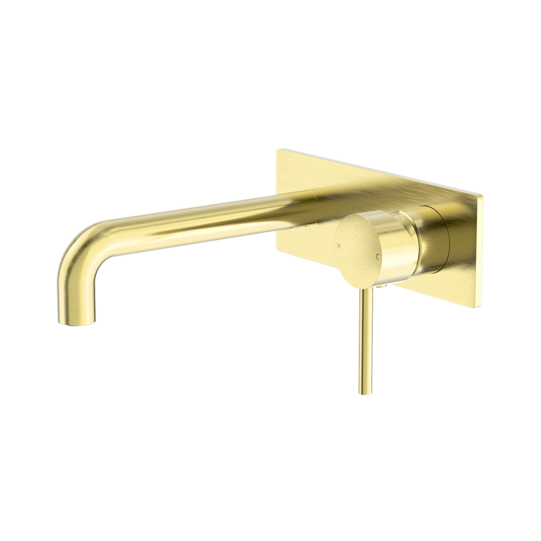 Nero Dolce Wall Basin/Bath Mixer - Brushed Gold