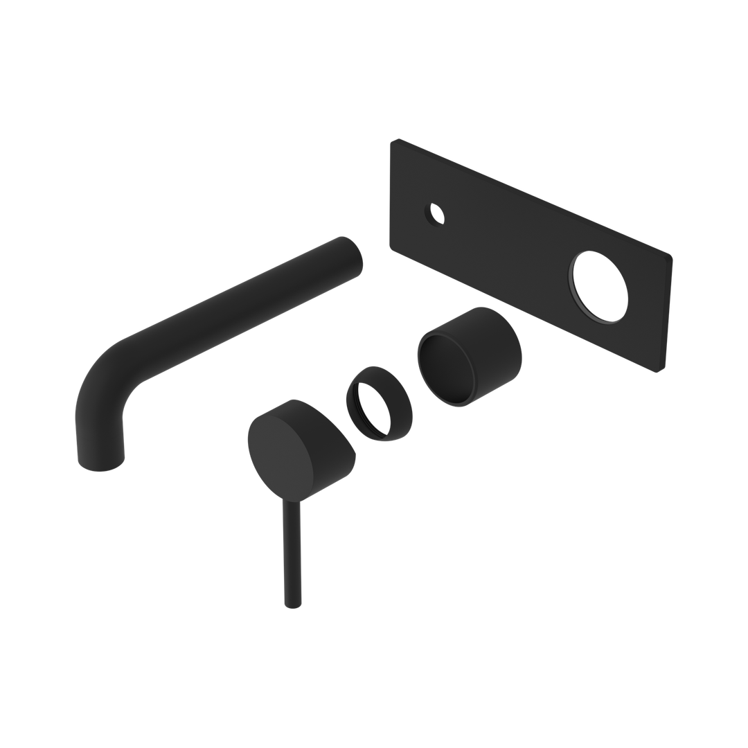 Nero Dolce Wall Basin/Bath Mixer Trim Kits Only - Matte Black