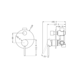 Dolce Shower Nero Mixer With Divertor Shower - Matt Black