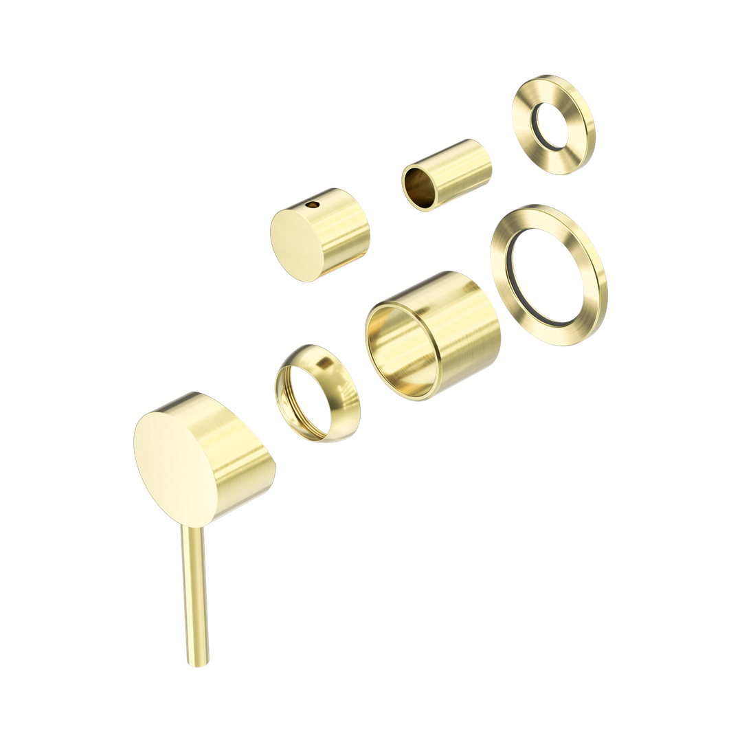 Nero Dolce Shower Mixer With Diverter Separate Back Plate Trim Kits Only - Brushed Gold