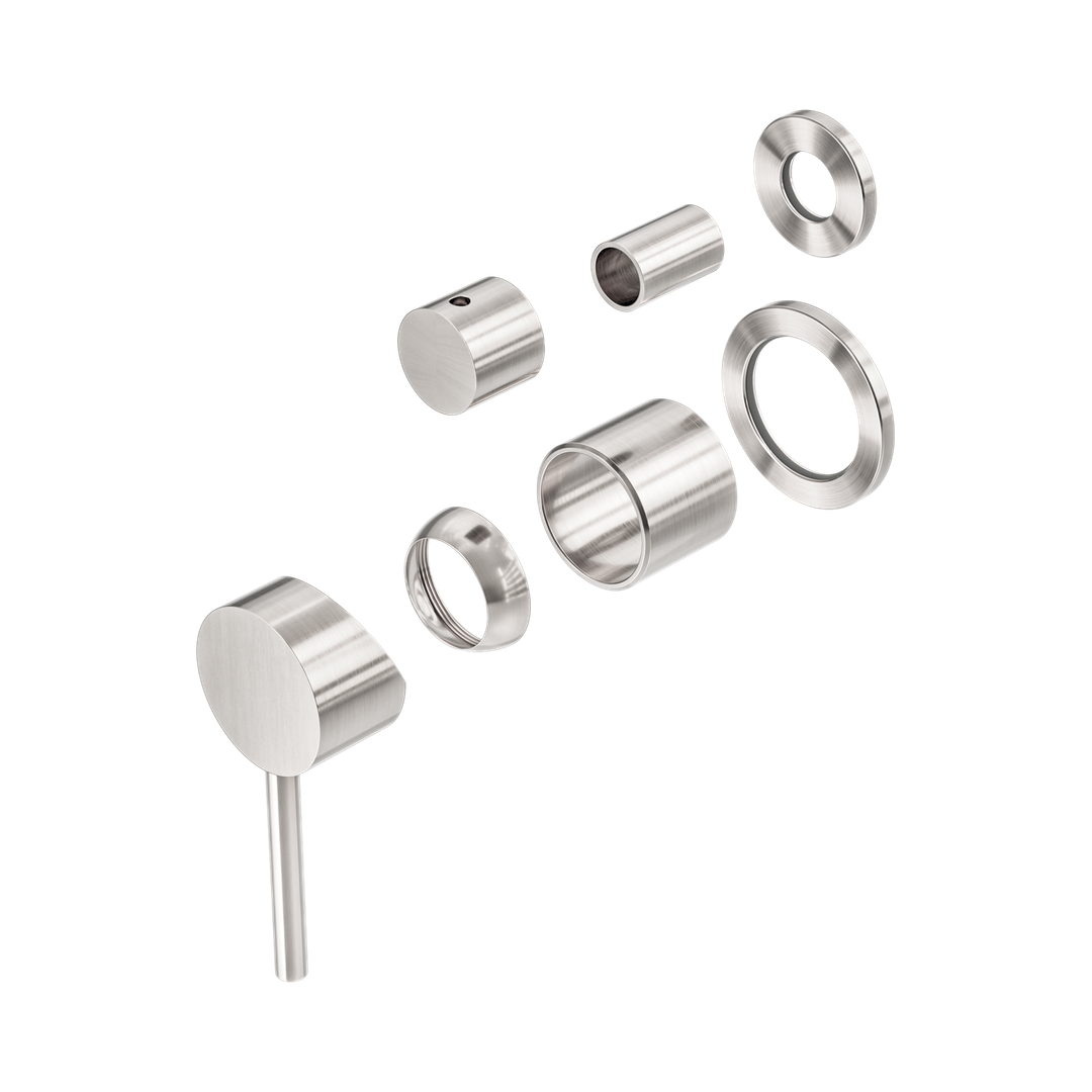 Nero Dolce Shower Mixer With Diverter Separate Back Plate Trim Kits Only - Brushed Nickel