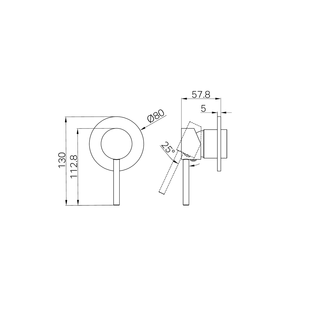 Nero Dolce Shower Mixer Trim Kits Only - Matte Black