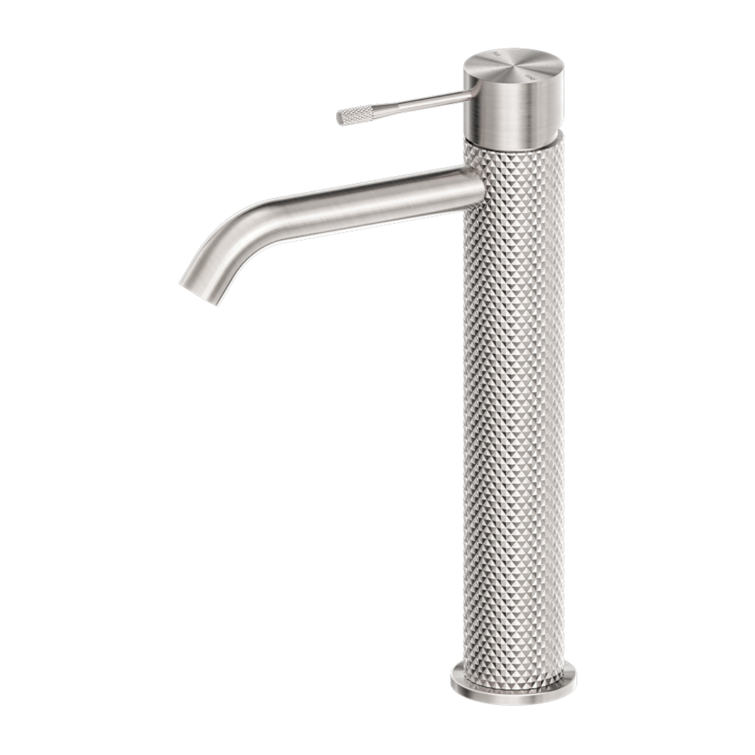 Nero Opal Tall Basin Mixer - Brushed Nickel