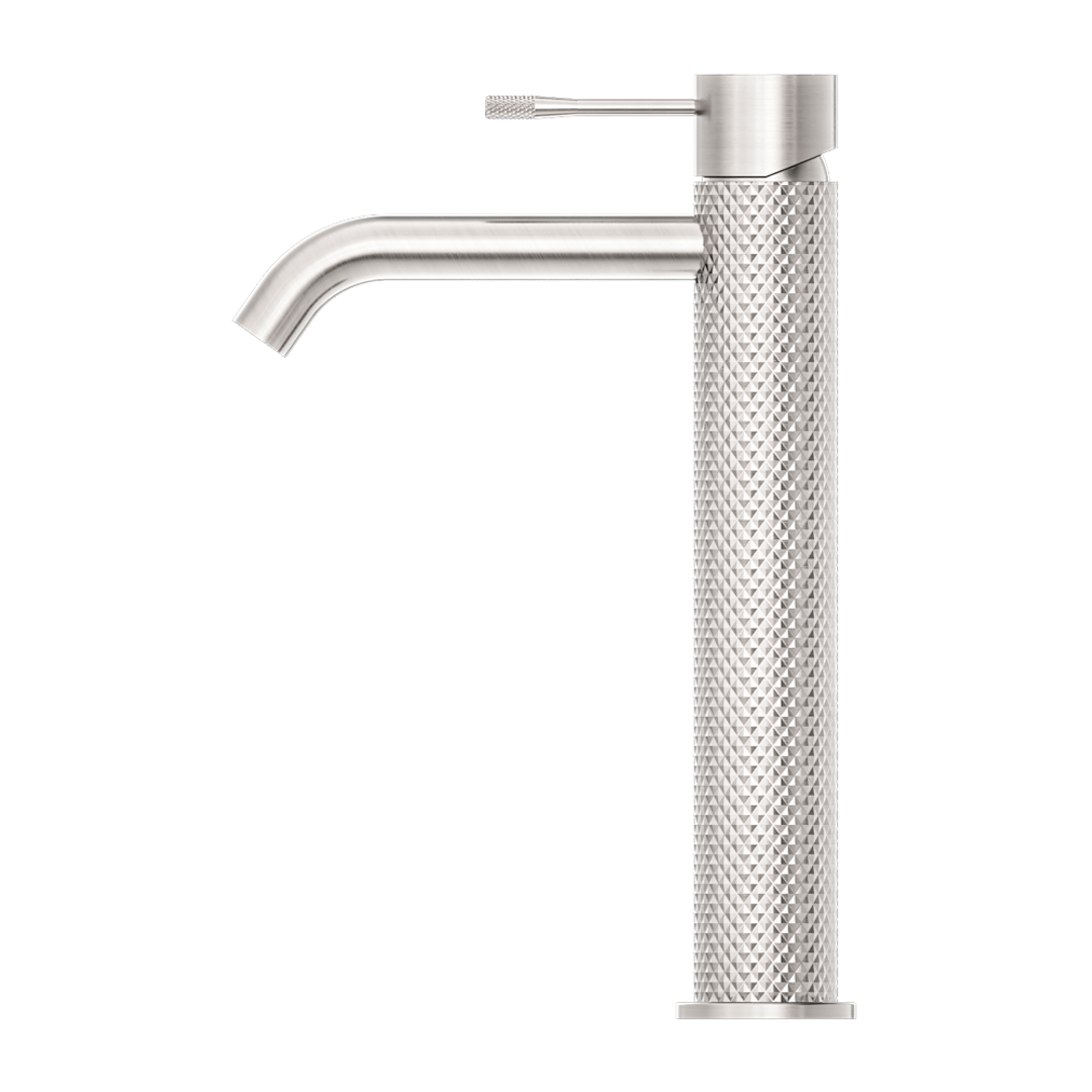 Nero Opal Tall Basin Mixer - Brushed Nickel