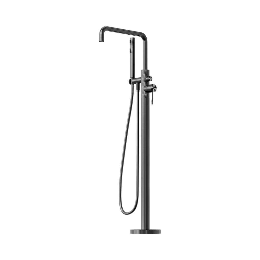 Nero Opal Freestanding Bath Mixer With Hand Shower - Graphite