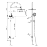 Nero Opal Twin Shower With Air Nero Shower - Brushed Nickel