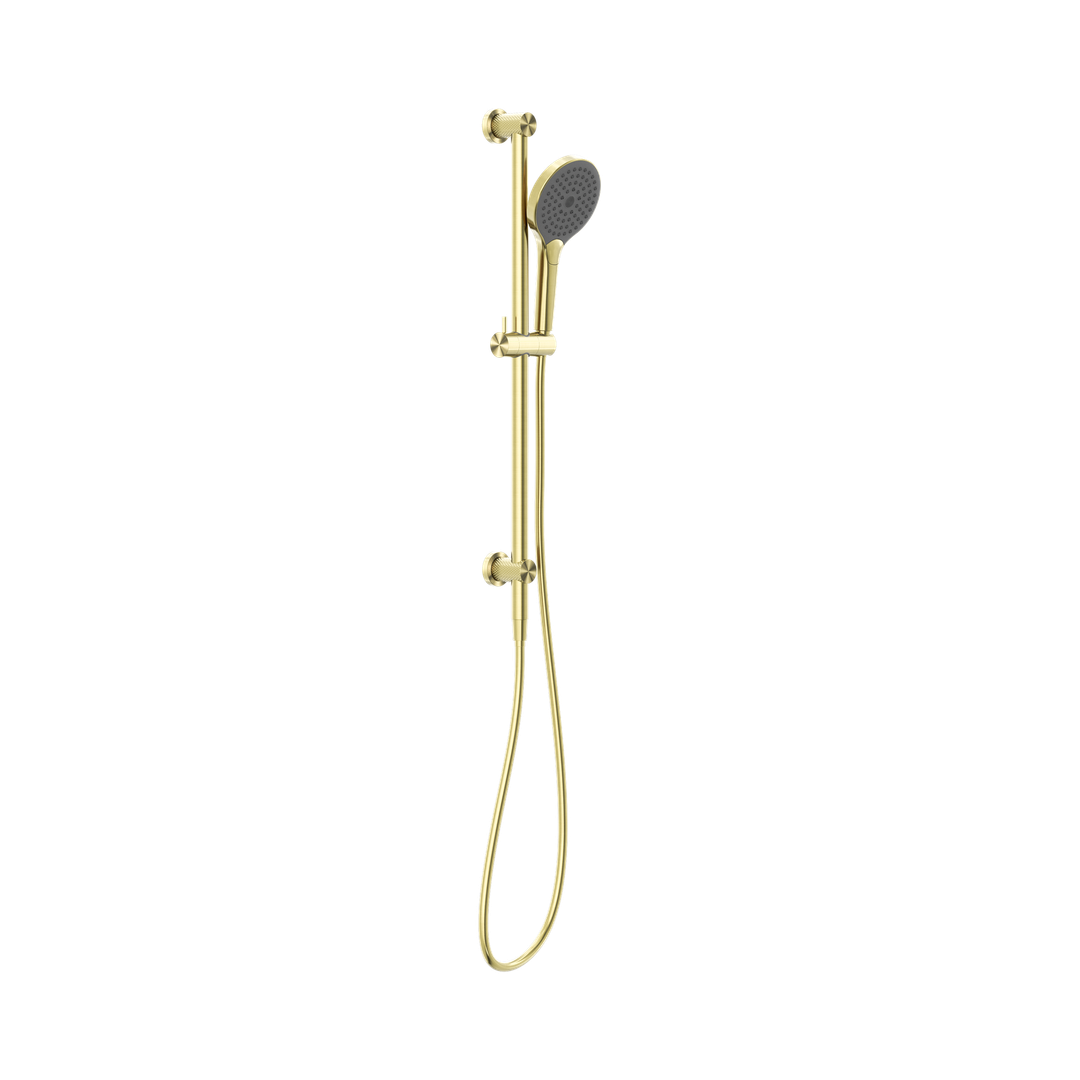 Nero Opal Shower Rail With Air Shower II - Brushed Gold