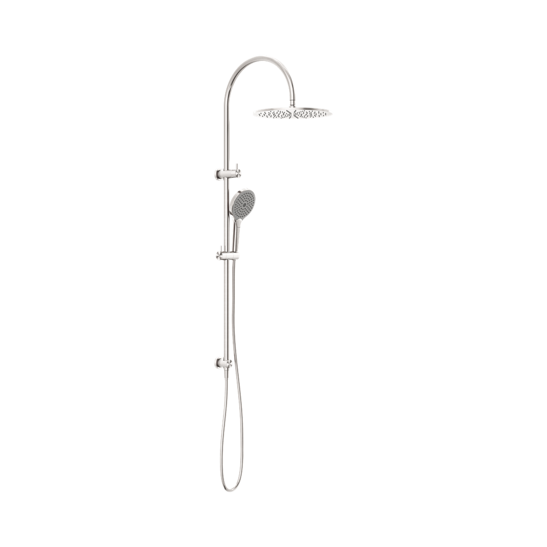 Nero Opal Twin Shower With Air Shower II - Brushed Nickel