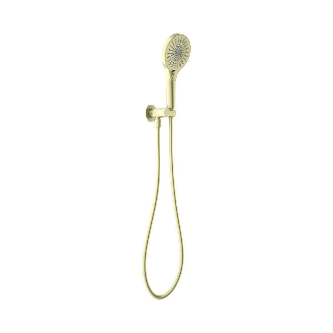 Nero Opal Shower On Bracket - Brushed Gold