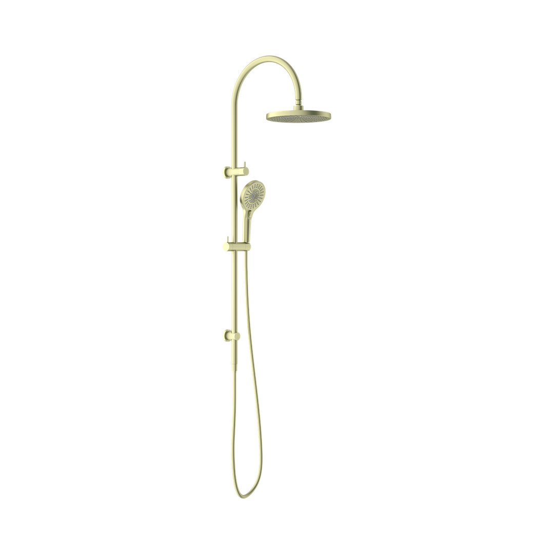 Nero Opal Twin Shower - Brushed Gold