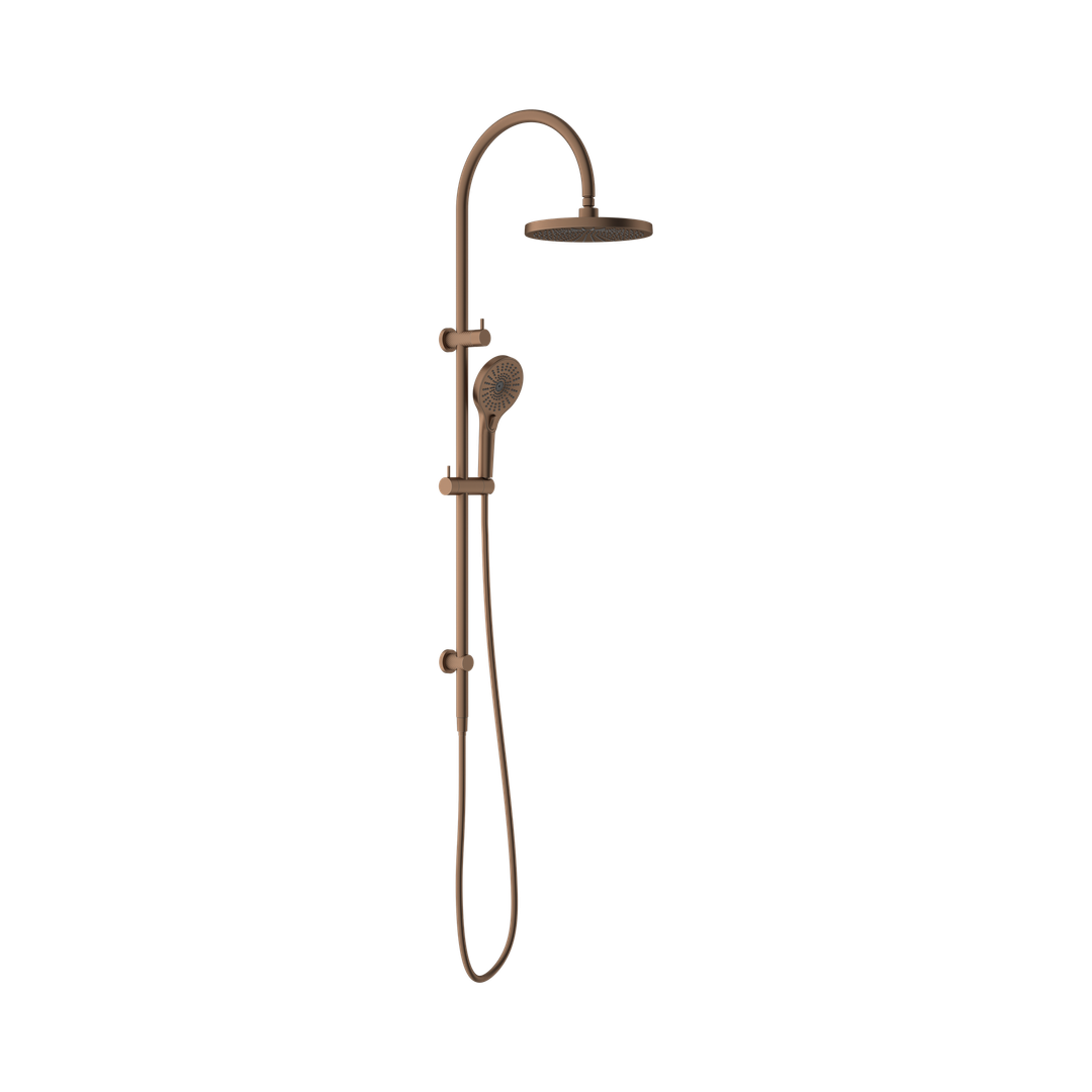 Nero Opal Twin Shower - Brushed Bronze