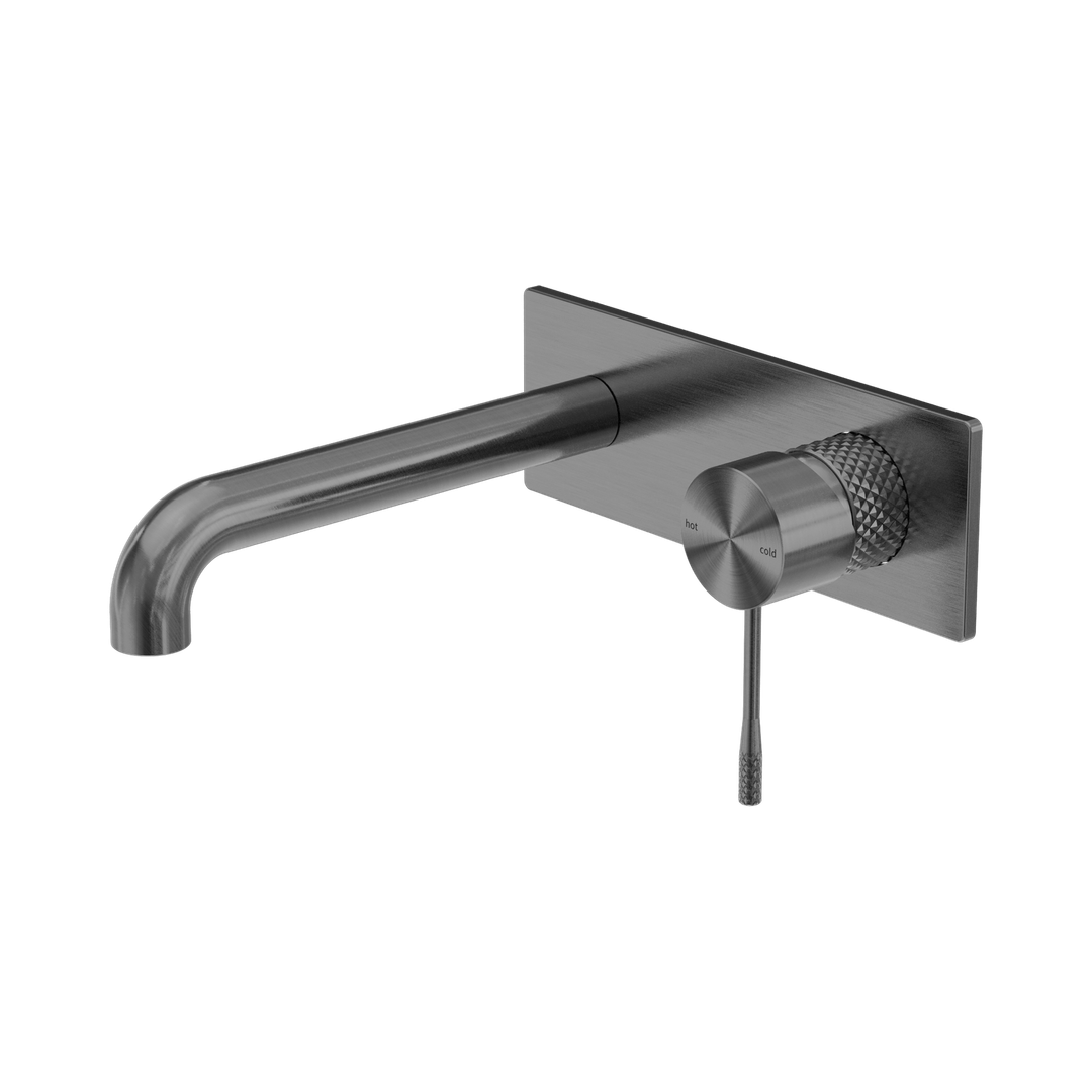 Nero Opal Wall Basin/Bath Mixer 120Mm - Graphite