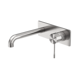 Nero Opal Wall Basin/Bath Mixer 230Mm - Brushed Nickel