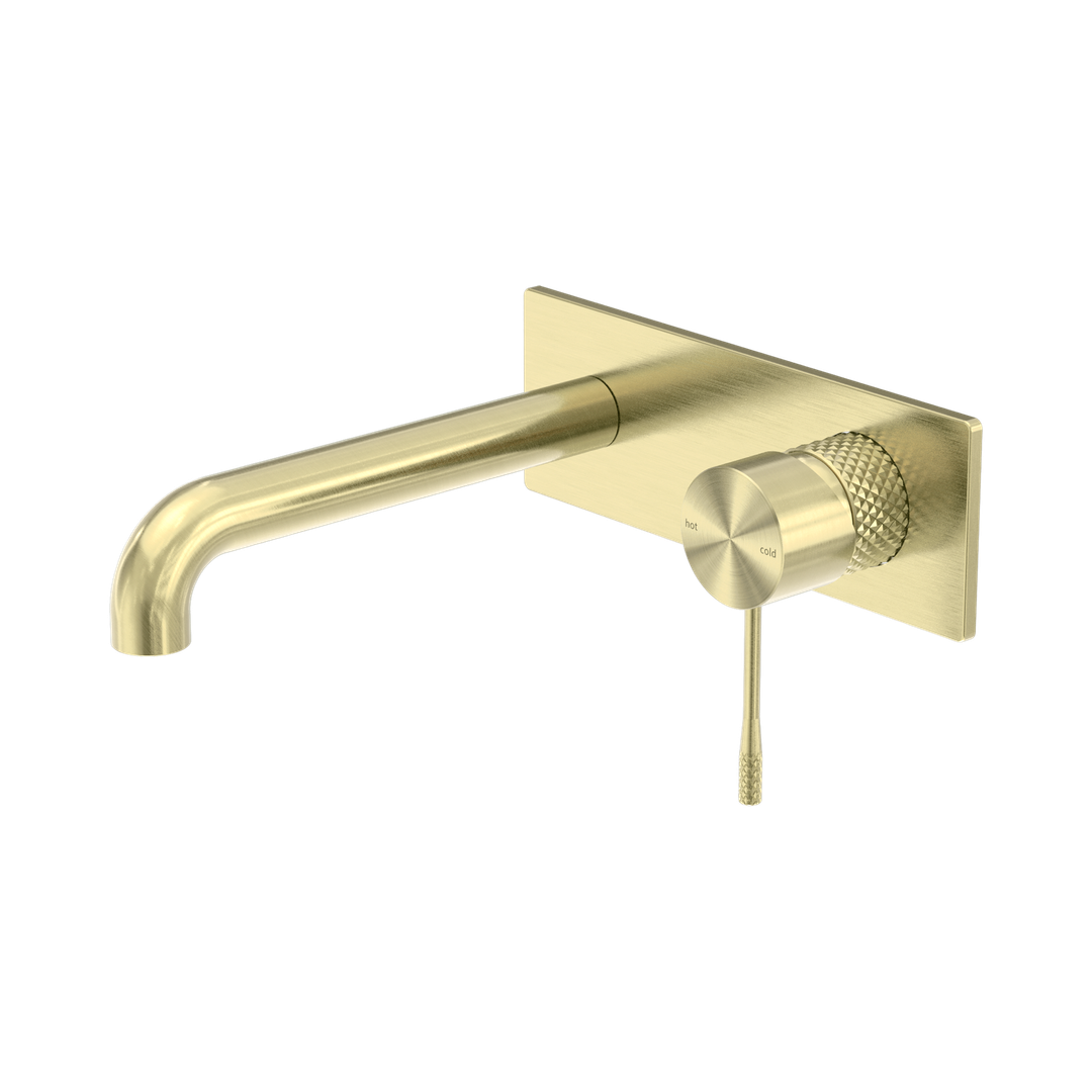 Nero Opal Wall Basin/Bath Mixer 260Mm - Brushed Gold