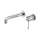 Nero Opal Wall Basin/Bath Mixer Separate Back Plate 120Mm - Brushed Nickel