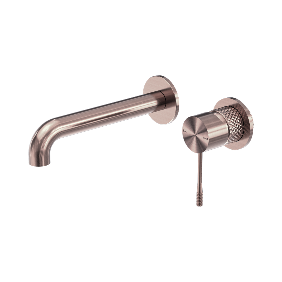 Nero Opal Wall Basin/Bath Mixer Separate Back Plate 120Mm - Brushed Bronze