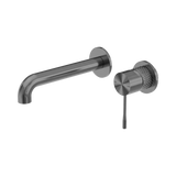 Nero Opal Wall Basin/Bath Mixer Separate Back Plate 120Mm - Graphite