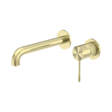 Nero Opal Wall Basin/Bath Mixer Separate Back Plate 260Mm - Brushed Gold