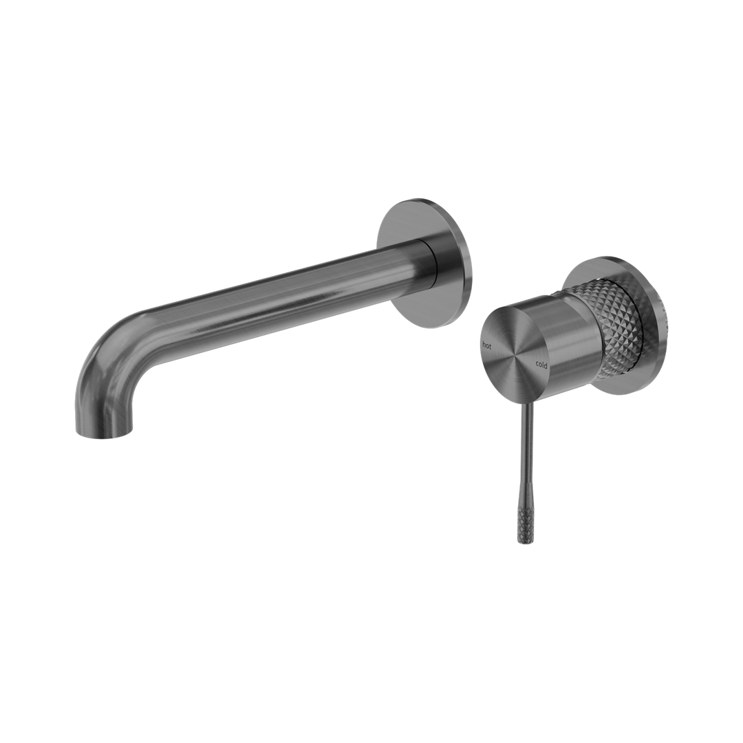 Nero Opal Wall Basin/Bath Mixer Separate Back Plate 260Mm - Graphite