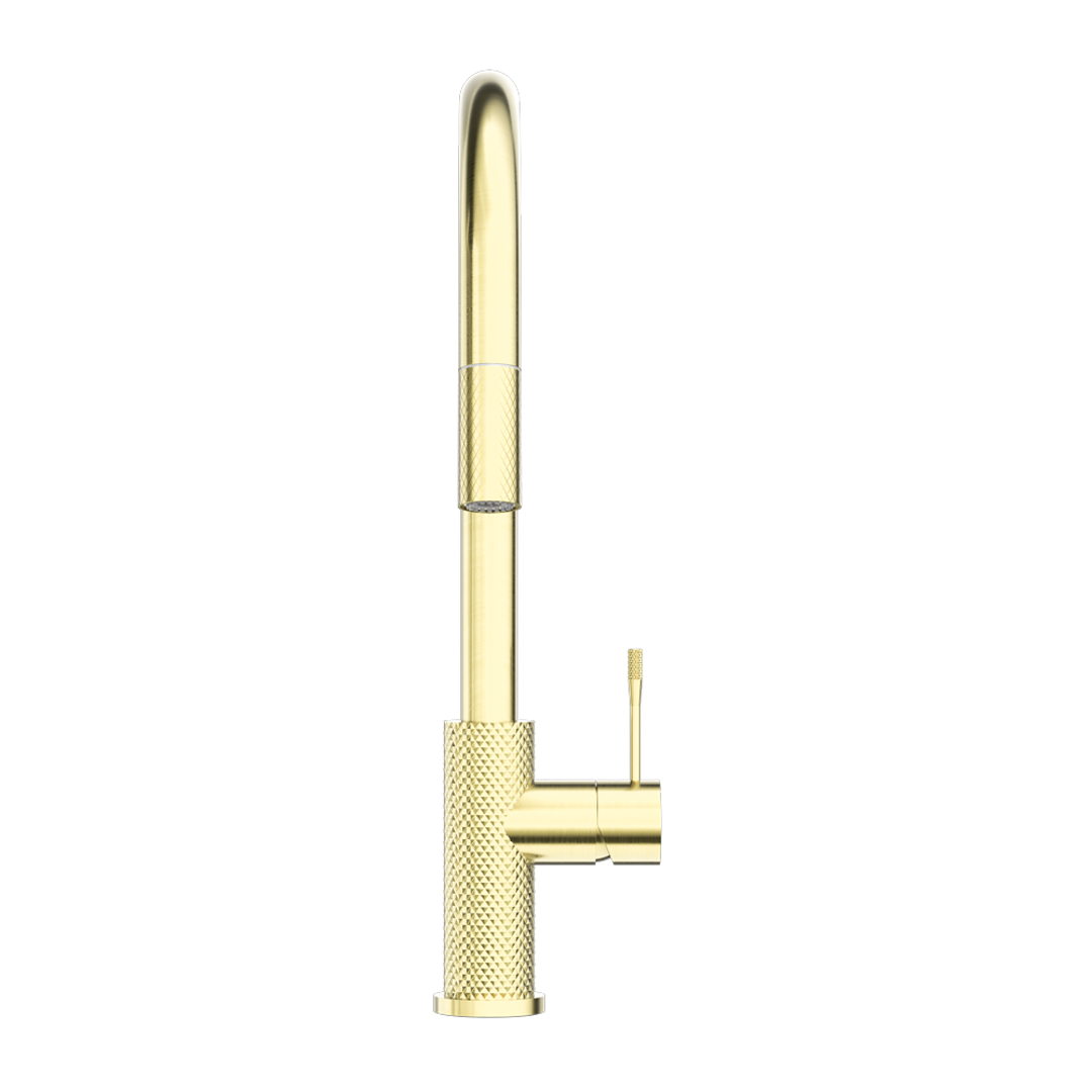 Opal Pull Out Sink Nero Mixer With Vegie Spray - Brushed Gold