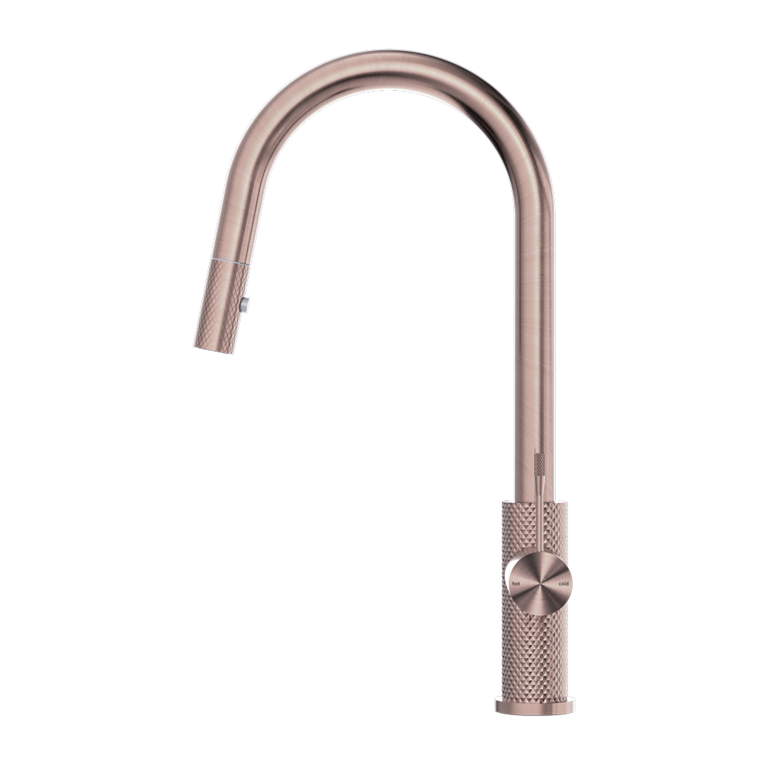 Opal Pull Out Sink Nero Mixer With Vegie Spray - Brushed Bronze
