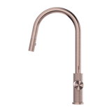 Opal Pull Out Sink Nero Mixer With Vegie Spray - Brushed Bronze
