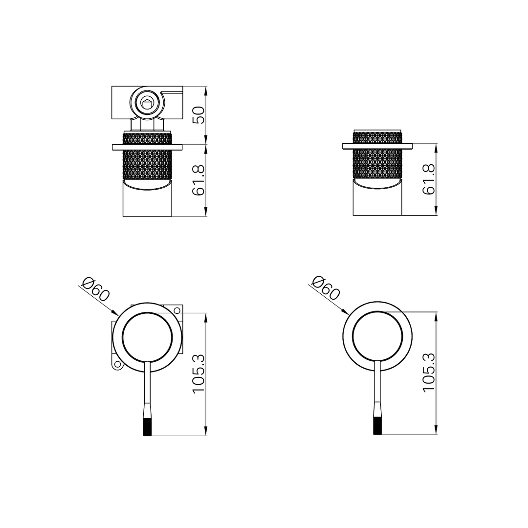 Nero Opal Shower Mixer 60Mm Plate - Brushed Nickel