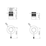Nero Opal Shower Mixer 80mm Plate - Brushed Nickel
