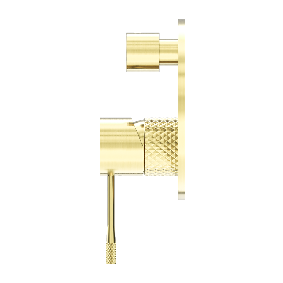 Nero Opal Shower Mixer With Divertor - Brushed Gold