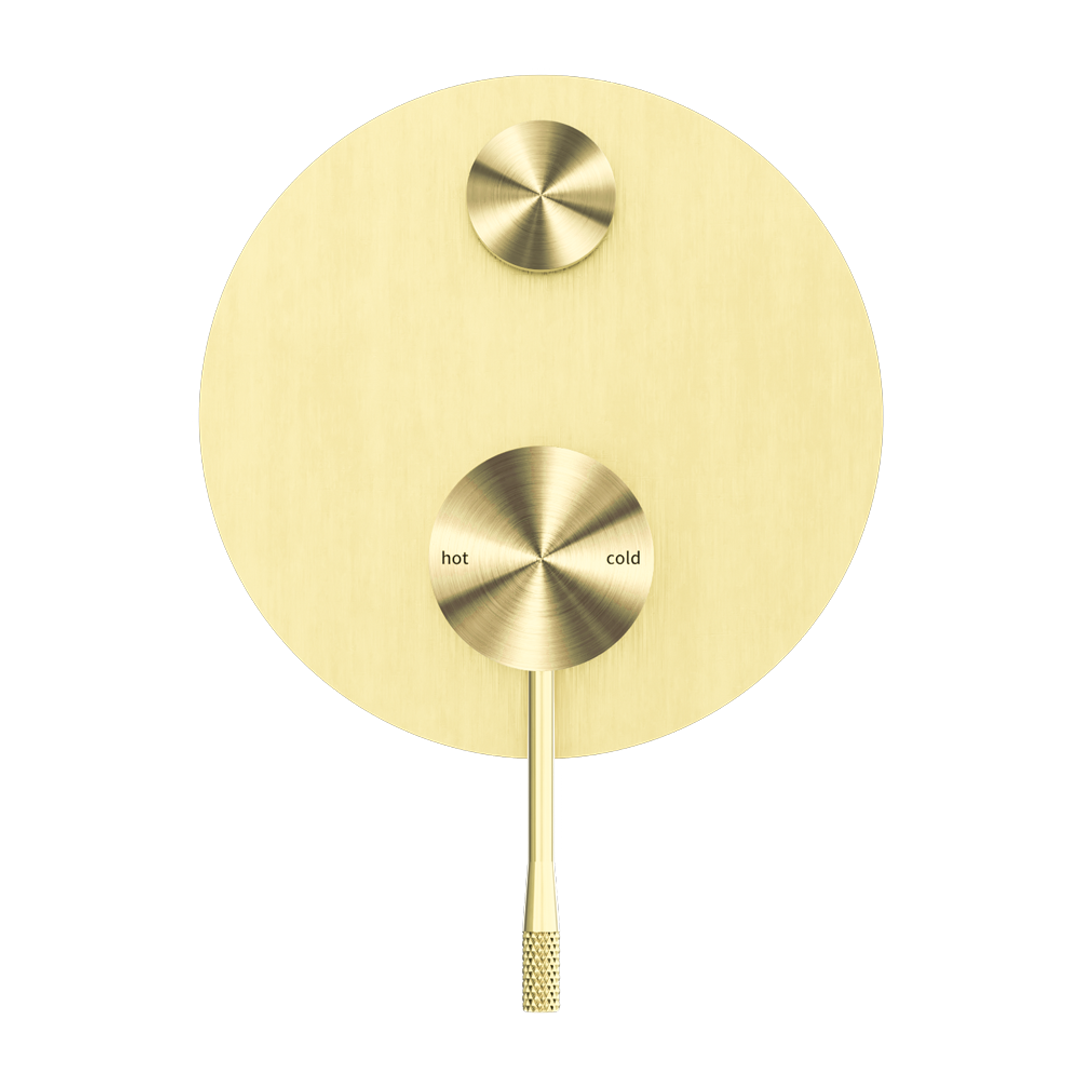 Nero Opal Shower Mixer With Divertor - Brushed Gold
