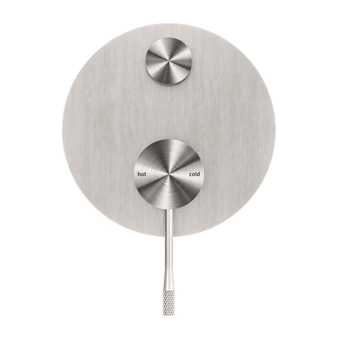 Nero Opal Shower Mixer With Divertor - Brushed Nickel