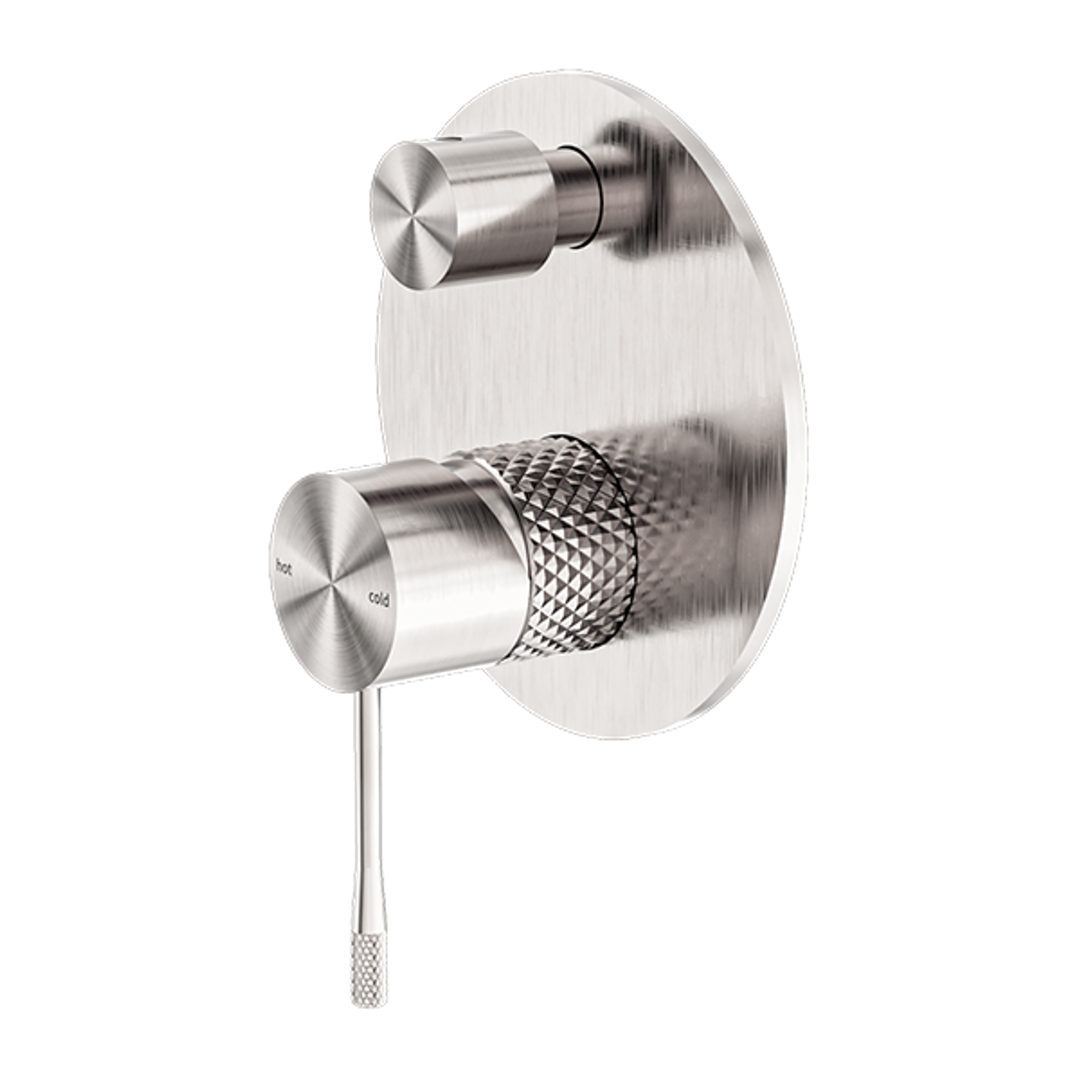 Nero Opal Shower Mixer With Divertor - Brushed Nickel