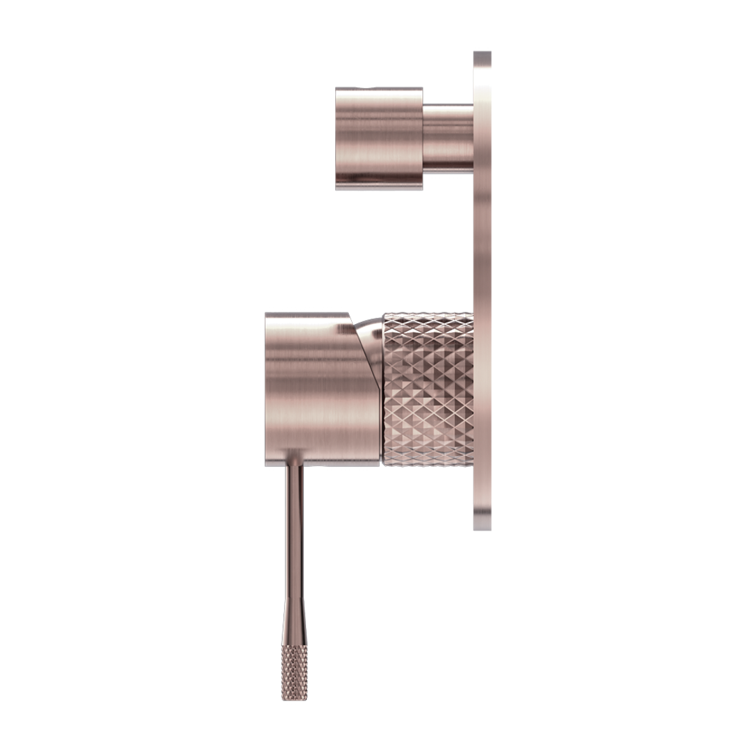Nero Opal Shower Mixer With Divertor - Brushed Bronze