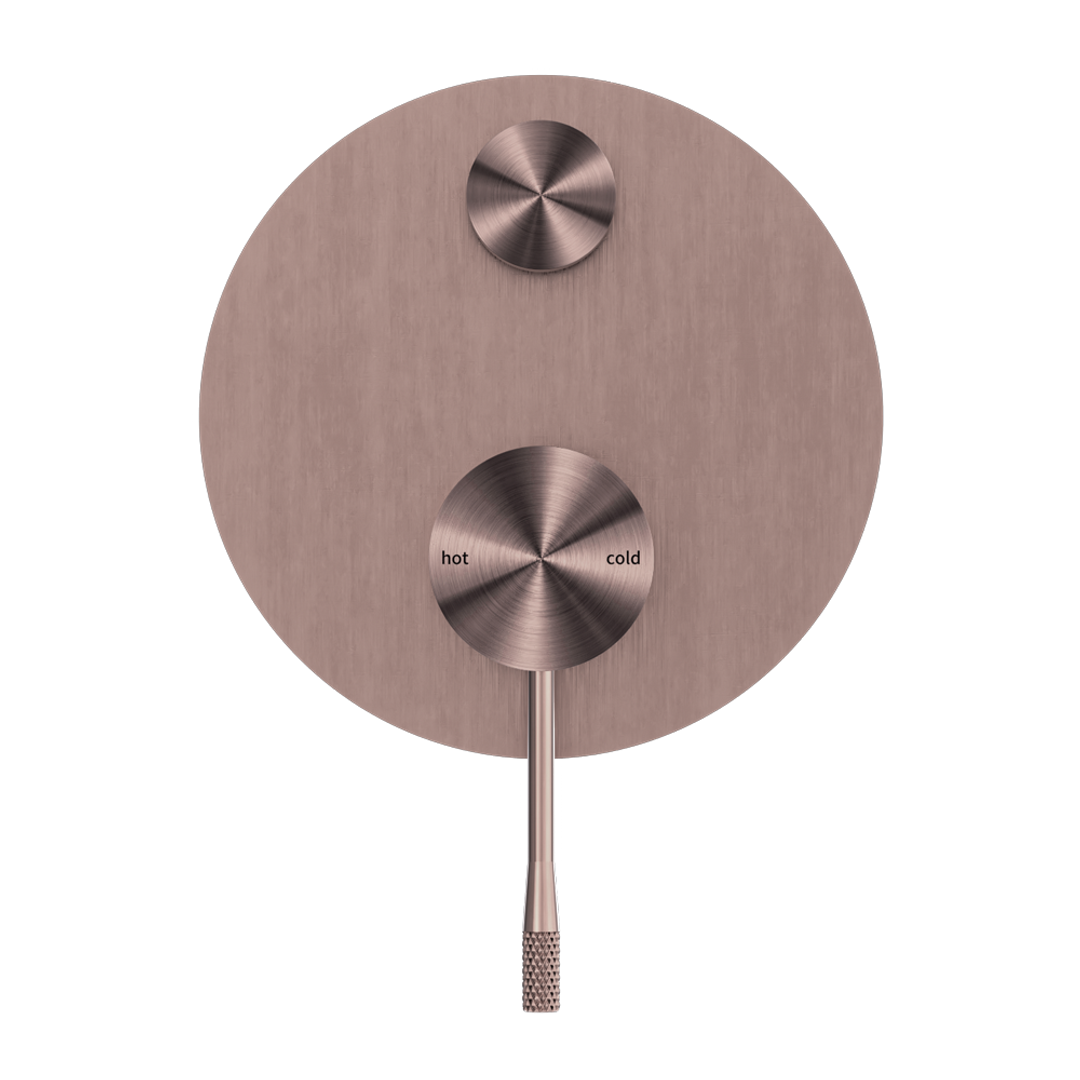Nero Opal Shower Mixer With Divertor - Brushed Bronze