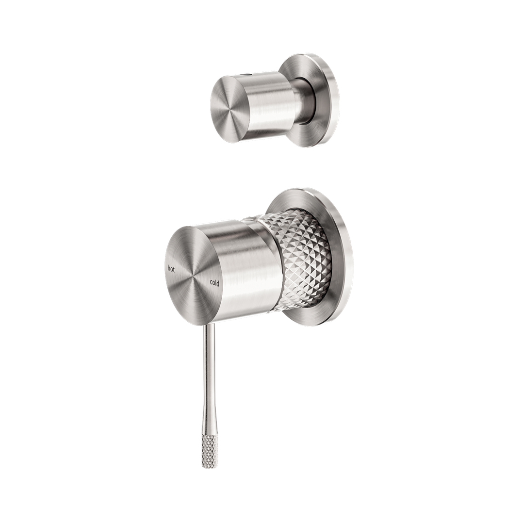 Nero Opal Shower Mixer With Diverter Separate Plate - Brushed Nickel