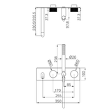 Nero Opal Progressive Shower System With Spout 230Mm Trim Kits Only - Graphite