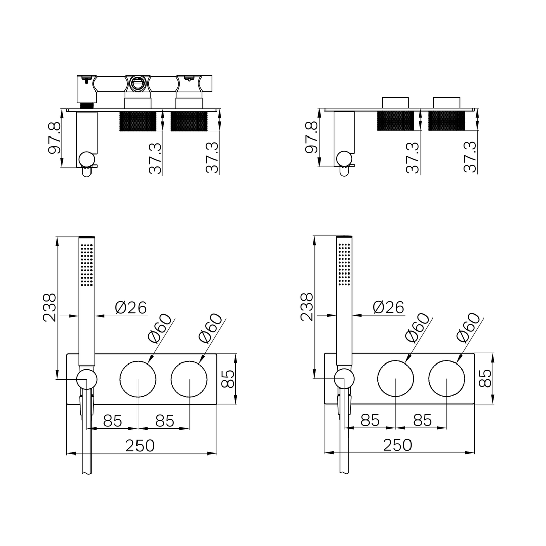 Nero Opal Progressive Shower System - Brushed Nickel